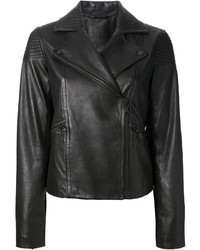 schwarze Leder Bikerjacke von Marc by Marc Jacobs