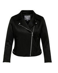 schwarze Leder Bikerjacke von ONLY CARMAKOMA