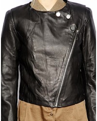 schwarze Leder Bikerjacke von Twenty8Twelve