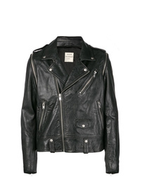 schwarze Leder Bikerjacke von Zadig & Voltaire