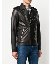 schwarze Leder Bikerjacke von Zadig & Voltaire