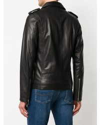 schwarze Leder Bikerjacke von Zadig & Voltaire