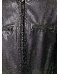 schwarze Leder Bikerjacke von Salvatore Santoro