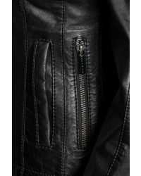 schwarze Leder Bomberjacke von Bugatti