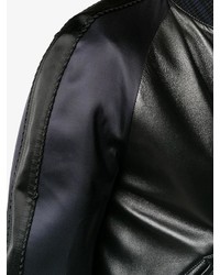 schwarze Leder Bomberjacke von Givenchy