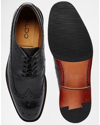 schwarze Leder Brogues von Aldo