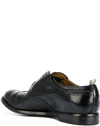 schwarze Leder Brogues von Officine Creative