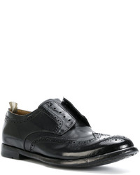 schwarze Leder Brogues von Officine Creative