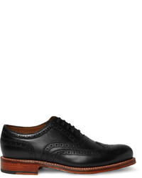 schwarze Leder Brogues von Grenson