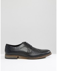 schwarze Leder Brogues von Asos