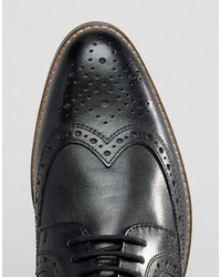 schwarze Leder Brogues von Asos