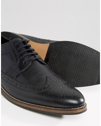 schwarze Leder Brogues von Asos