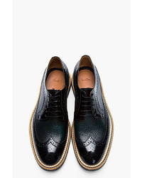 schwarze Leder Brogues von Paul Smith