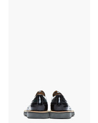 schwarze Leder Brogues von Paul Smith