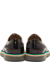 schwarze Leder Brogues von Paul Smith