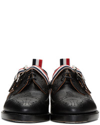 schwarze Leder Brogues von Thom Browne