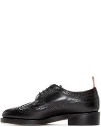 schwarze Leder Brogues von Thom Browne