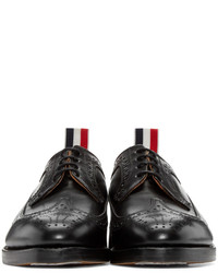 schwarze Leder Brogues von Thom Browne