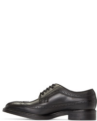 schwarze Leder Brogues von Paul Smith