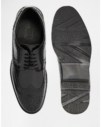 schwarze Leder Brogues von Asos