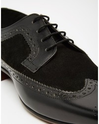 schwarze Leder Brogues von Asos