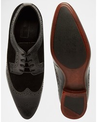 schwarze Leder Brogues von Asos