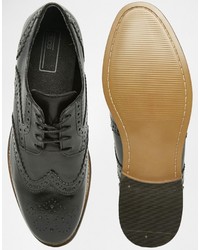 schwarze Leder Brogues von Asos