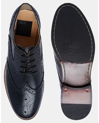 schwarze Leder Brogues von Asos