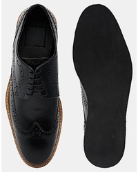 schwarze Leder Brogues von Asos