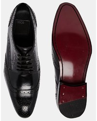 schwarze Leder Brogues von Asos