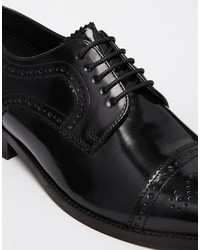 schwarze Leder Brogues von Asos