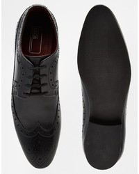 schwarze Leder Brogues von Asos