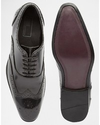 schwarze Leder Brogues von Asos