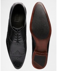 schwarze Leder Brogues von Asos