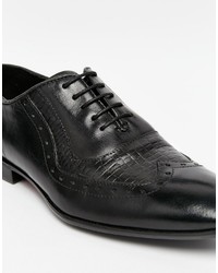 schwarze Leder Brogues von Asos