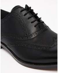 schwarze Leder Brogues von Asos