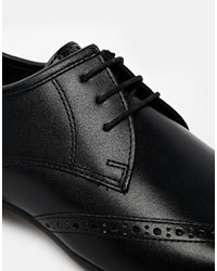 schwarze Leder Brogues von Asos