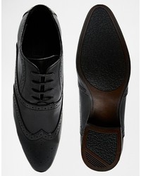 schwarze Leder Brogues von Asos