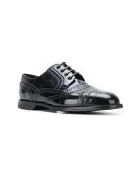 schwarze Leder Brogues von Dolce & Gabbana