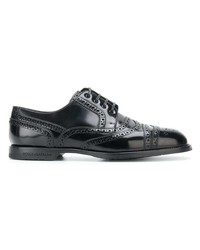 schwarze Leder Brogues von Dolce & Gabbana