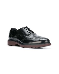 schwarze Leder Brogues von Hogan