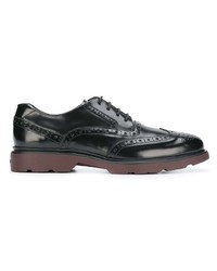 schwarze Leder Brogues von Hogan