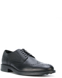 schwarze Leder Brogues von Tod's