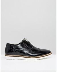 schwarze Leder Brogues von Asos