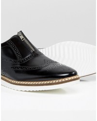 schwarze Leder Brogues von Asos