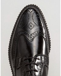 schwarze Leder Brogues von Asos