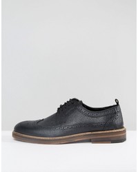 schwarze Leder Brogues von Asos