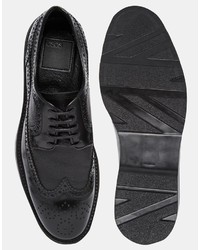 schwarze Leder Brogues von Asos