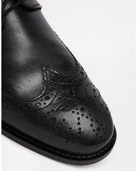 schwarze Leder Brogues von Asos