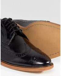 schwarze Leder Brogues von Dune